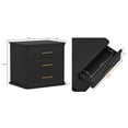 thumbnail image 3 of Clifford Traditional Nightstand in Black (3-Drawer), 3 of 10