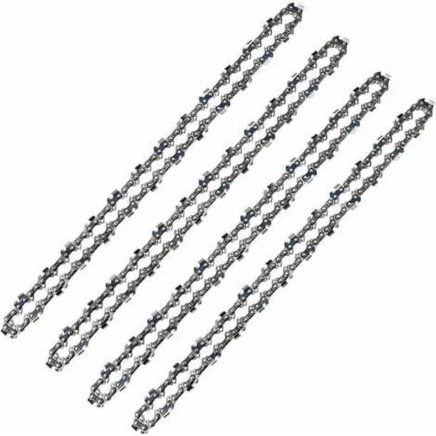 Cadena de motosierra de 52 eslabones, paso de 3/8" LP, calibre 050" (1,3 mm) de contragolpe bajo, paquete de 4 cadenas de motosierra 52 transmisiones para guía de cadena de 14" (35 cm)