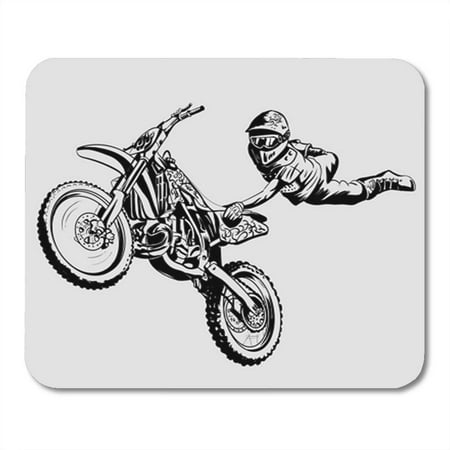 SIDONKU Motocross Motorcycle Jump on Gray Bike Dirt Freestyle Chopper Cross Helmet Mousepad Mouse Pad Mouse Mat 9x10 (Best Dirt Jump Tires)