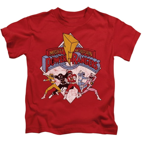 Power Rangers - Retro Rangers - Juvenile Short Sleeve Shirt - 4