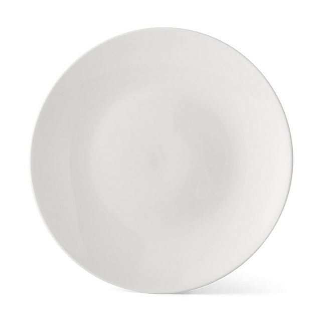 Mainstays assiette à salade en pierre ronde émaillée blanche, 7,5 "