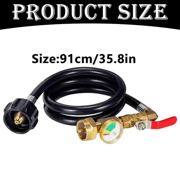 1lb to 20lb Propane Tank Adapter Hose, Stainless Steel Braided Gas Line Hose for Propane Tank Gas Connection