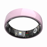 MUMUCREAM Mart Ring for Women Men - Fitness & Sleep Tracker, Ceramic Finish, 5-Day Battery, No Subscription (Pink 7)