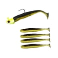 thumbnail image 4 of Cebos de pesca con anzuelo , señuelos duros de silicona, suministros de pesca ligeros Amarillo negro, 4 of 8
