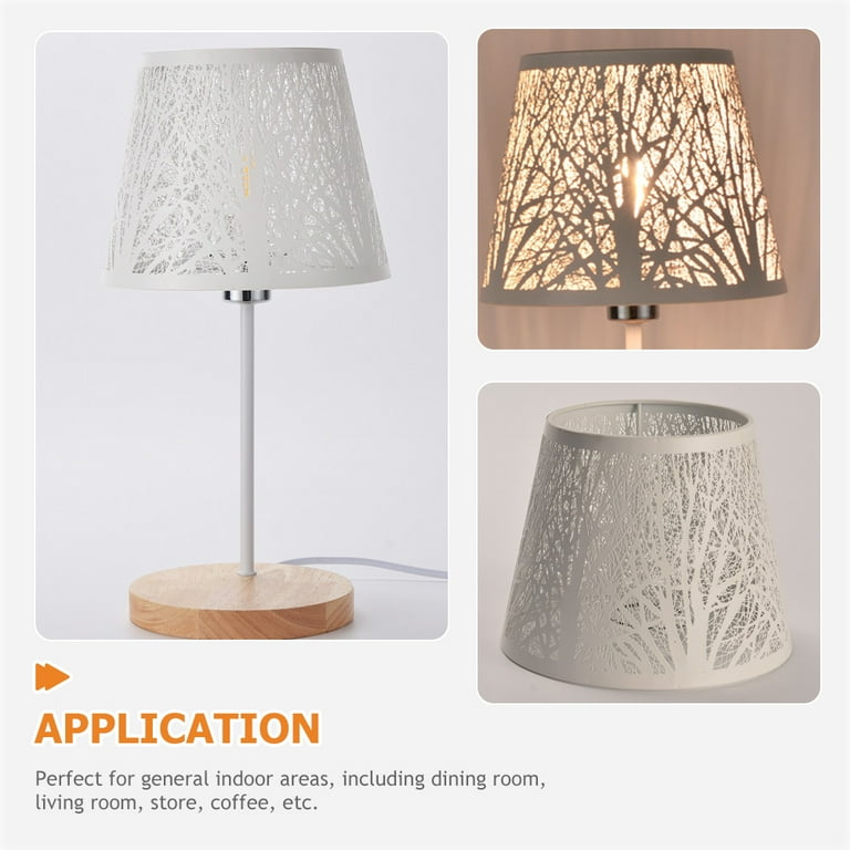 Metal Lamp Shade Hollow out Tree Shadow Light Shade Simplicity Lamp Shades For Table Lamps