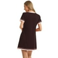 thumbnail image 2 of AVAIL Nightgowns Womens V Neck Loungewear Short Sleeve Sleepwear Plus Size Night Wear S-XXL, 2 of 5