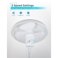 thumbnail image 4 of BLACK+DECKER 16-Inch Pedestal Fan, BFP16MXW, Oscillating Fan for Home and Office, Standing Fan with 3 Speed Settings, Height Adjustable with Adjustable Head Tilt, White, 4 of 7