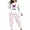 White#1, variant on Fengactive Women's Plus Size Pajama Sets Valentines Printed Comfy Long Sleeve Tops and Pants Lounge Matching Pj Set