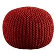 thumbnail image 2 of Pouf Round Ottoman Red, 2 of 2