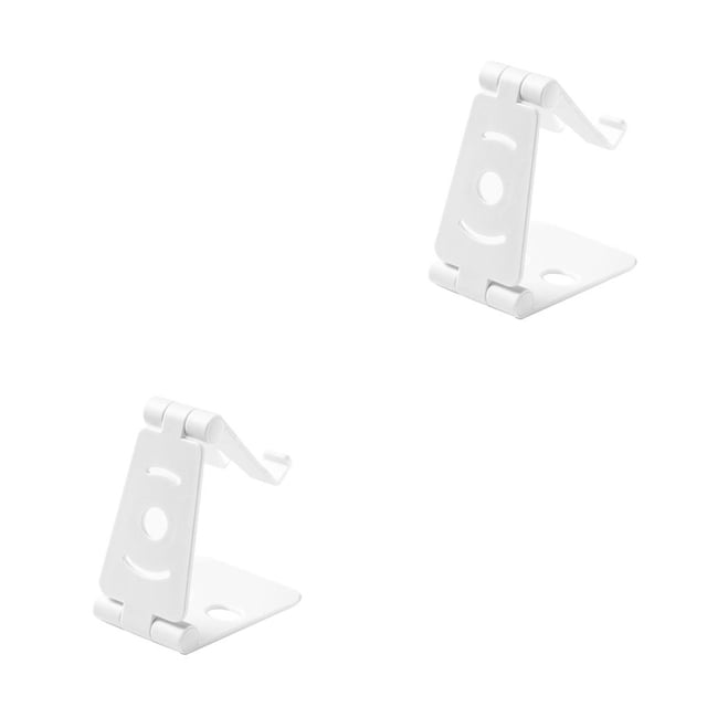 Methold Mini soporte plegable para teléfono, soporte de plástico plegable para teléfono móvil de escritorio, soporte portátil para tableta y blanco 2piezas