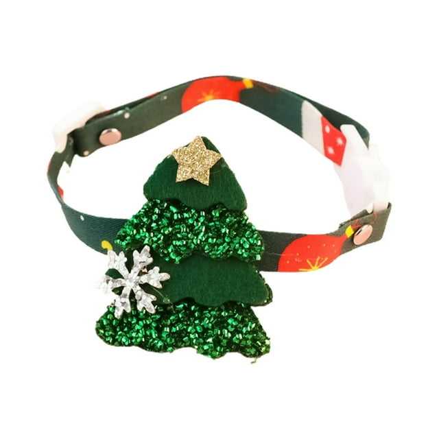 Pet Collar Adjustable Quick Release Exquisite Pattern Shiny Visual Effect Bite-resistant Dress Up Christmas Cat Dog Collar Pet Neck Strap with Mini Bell Pet Supplies
