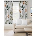 thumbnail image 2 of Spring Leaves Flowers Blackout Curtains for Bedroom/Living Room, Thermal Insulated Kitchen Curtains, Rustic Flower Pastoral Botanical Grommet Darkening Window Treatment Drapes 27.5"x39"x2, 2 of 8