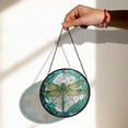 thumbnail image 3 of Dragonfly Green Stained Glass, Dragonfly Stained Glass, Hanging Dragonfly, Dragonfly Suncatcher, Gift For Her, Gift For Mom, 3 of 3