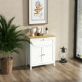 thumbnail image 2 of HOMCOM Armoire de Rangement Buffet Bahut avec Doubles Portes Blanc, 2 of 10
