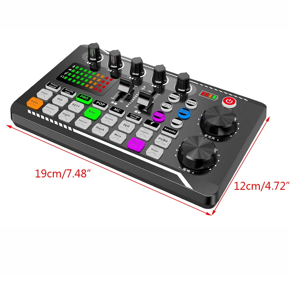 TONKBEEY Audio Interface F998 Usb Sound Card For Phone PC Audio 3.5mm Microphone Webcast Live Sound Card