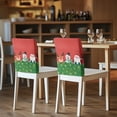 thumbnail image 5 of TSOVTHRID Chair Back Slipcovers Washable Dining Chair Cover for Party Banquet Breathable Chairs Back Protector Cover for Christmas Decor, Cartoon Snowman Santa Claus Reindeer Print, Set of 4, 5 of 7