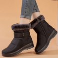 thumbnail image 3 of Women Boots Snow Fur Women Shoes Zipper Platform Fashion Shoes for Women Ankle Boots Waterproof Flat Botas Mujer Winter Shoes (black,40), 3 of 7