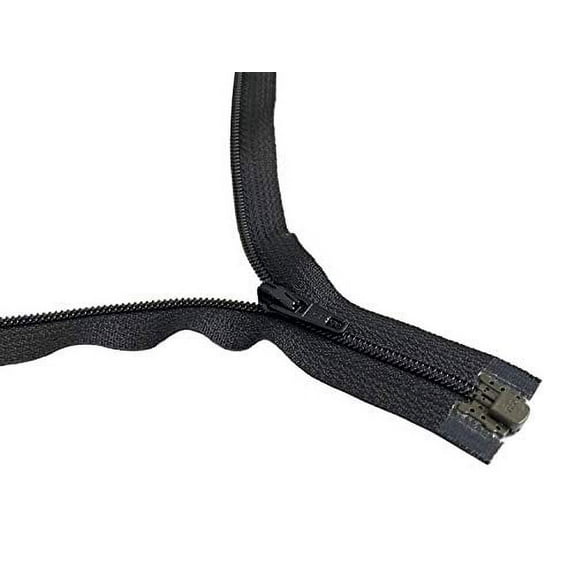 5pcs Ykk Number 3 Nylon Coil Separating Zippers Bulk for Tailor Sewing Crafts Color Black - Made in USA (27 inches)