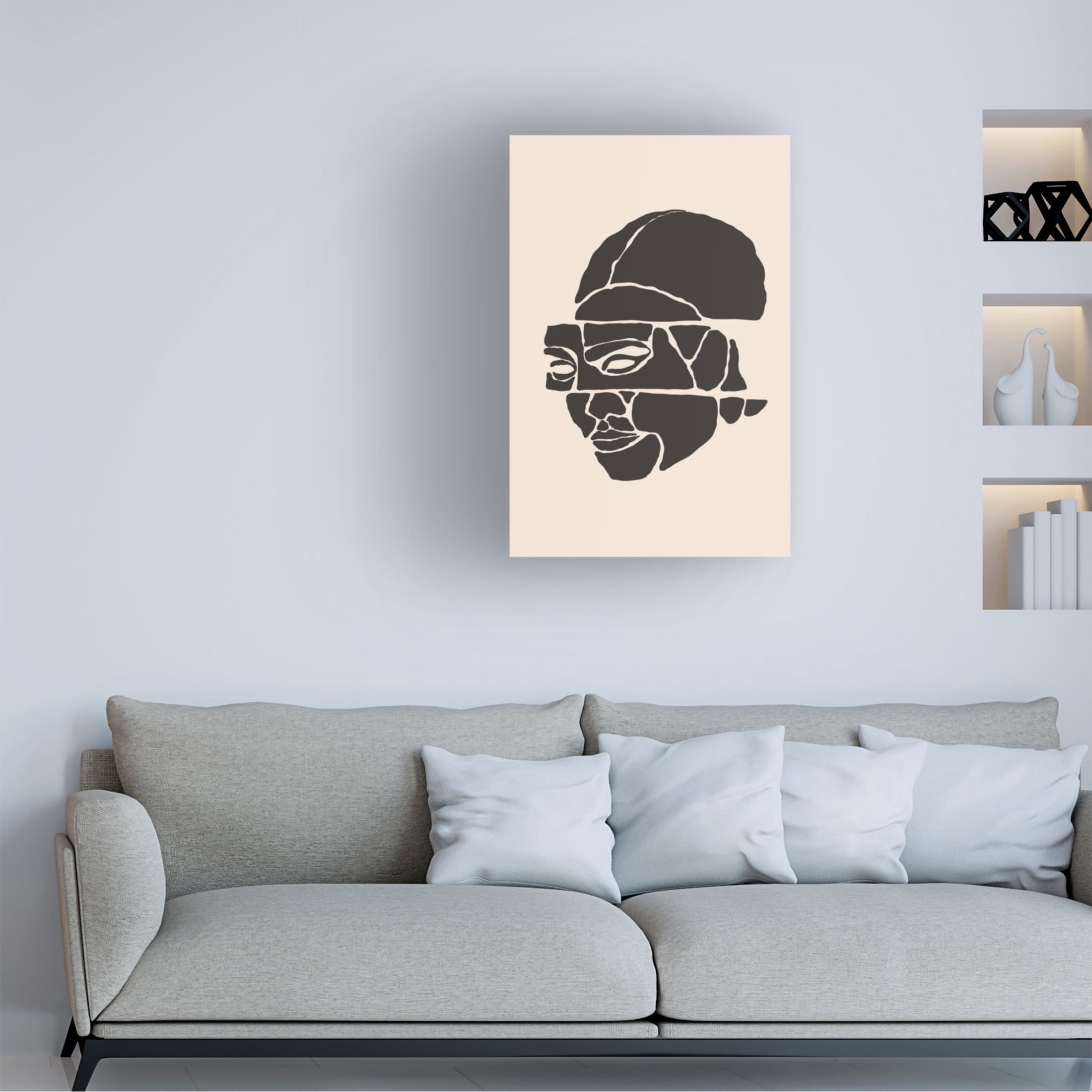 Trademark Fine Art jay stanley Abstract Faces Set 1 Canvas Wall Art