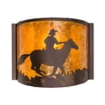 thumbnail image 5 of Meyda Tiffany 163112 Cowboy 10" Tall Wall Sconce - Brown, 5 of 6