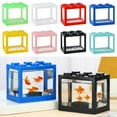 thumbnail image 1 of Yirtree Small Fish Tank, Clear Stackable Cube Tank for Turtle Jellyfish Goldfish Moss Balls Insects, 1 of 8