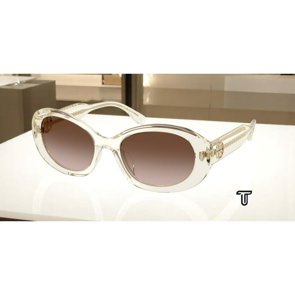 TORY BURCH TY7214U 195213 Transparent Pinot Brown Gradient 53mm Women Sunglasses