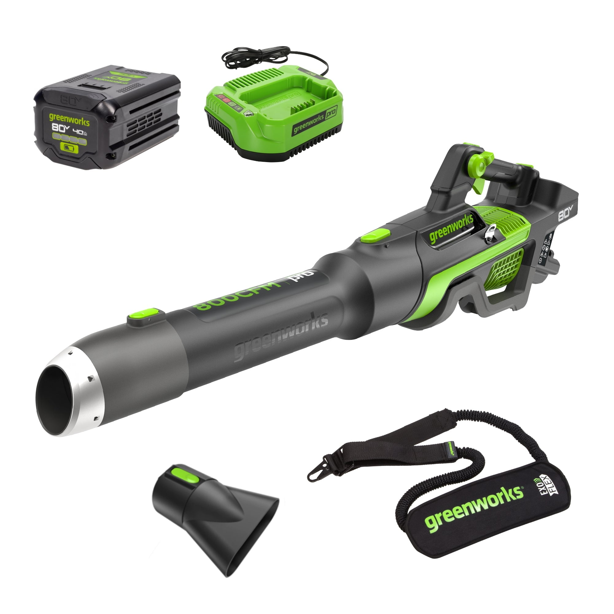Open Box Greenworks 80V 200 MPH at 800CFM Cordless Battery Leaf