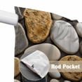 thumbnail image 4 of Stones Swag Valances for Windows 2 Pack, Kitchen Window Curtains 36 Inch Length, Gravel Rock Cobblestone Natural Pattern Art Privacy Swag Curtains for Living Room/Bathroom with Rod Pocket 36"x36", 4 of 8