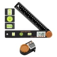 thumbnail image 3 of 4 in 1 Digital Protractor 0-360 Degrees 0-195mm Level Ruler Angle Scale Detector Electronic Goniometer 0.5 Degree Accuracy for Woodworking Transferring Angles, 3 of 7