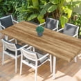 thumbnail image 2 of Brown Wooden Table Cloths for 8 Foot Rectangle Tables, Vintage Western Country Wooden Plank Patio Waterproof Elastic Fitted Tablecloths, Washable Rectangular Table Cover for Camping, 2 of 8