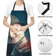 thumbnail image 6 of Horror Freddy Krueger Kitchen Cooking Aprons, Adjustable Bib Soft Chef Apron with 2 Pockets for Men Women, 6 of 8