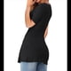 thumbnail image 3 of Blusa de Mujer con Cuello en V y Nudo Delantero, Corta, Estilo Túnica Oversize, Estilo Jersey Liso de Verano Negro XXL, 3 of 7