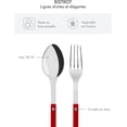 thumbnail image 3 of SABRE PARIS - 2-Piece Serving Set - Bistrot Collection - Large Fork & Large Spoon - Stainless Steel & Nylon - Dishwasher Safe - Burgundy - Brilliant Finish, 3 of 4