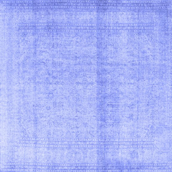 Ahgly Company Indoor Square Persian Blue Traditional Area Rugs, 6' Square