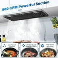 thumbnail image 2 of 30 inch Built-in Insert Range Hood 900CFM Tempered Glass Kitchen Vent Hood, 2 of 14