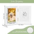 thumbnail image 3 of JUNWELLPet Paw Print Keepsake Kit  Dog Memorial Picture Frame with Imprint Clay Personalized Gifts, 3 of 7