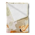 thumbnail image 2 of Rose Soft Flannel Fleece Throw Blanket, Abstract Composition with Big Grunge Rose and Floral Retro Motifs, Cozy Plush for Indoor and Outdoor Use, 60" x 80", Khaki Orange Pink, by Ambesonne, 2 of 5