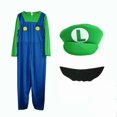 thumbnail image 2 of Super ario Bros. Maskeradkostym för vuxna män Cosplay Kostym Grön M Green, 2 of 5