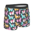 thumbnail image 2 of KLL Colorful Alpaca Men's Cotton Boxer Briefs Underwear-XX-Large, 2 of 8