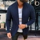 thumbnail image 3 of Suéter tipo cárdigan de moda para hombre, cárdigan de punto de color puro Cárdigan de punto con bolsillo para hombre Suéter tipo cárdigan con frente abierto para hombre Tecnología avanzada, 3 of 6