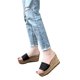 thumbnail image 3 of Sandalias Mujer Tacón inclinado Punta abierta Zapatillas sólidas Cómodos zapatos de playa Chanclas Wmkox8yii hj789, 3 of 9