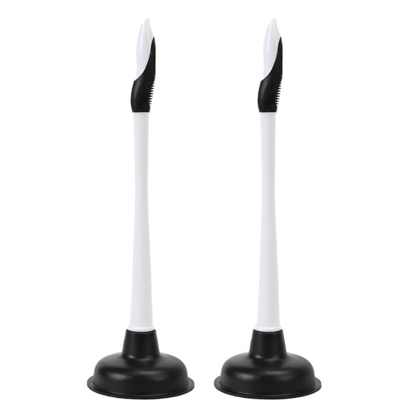 2-Pack Sink & Toilet Plunger, Ergonomic Natural Rubber Design for Bathroom, Kitchen & Shower – Black 2506
