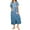 Blue_Flower, variant on Avidlove Women Long Zipper Front Robes Full Length Housecoat Short Sleeve Bathrobes with Pocket Loungewear