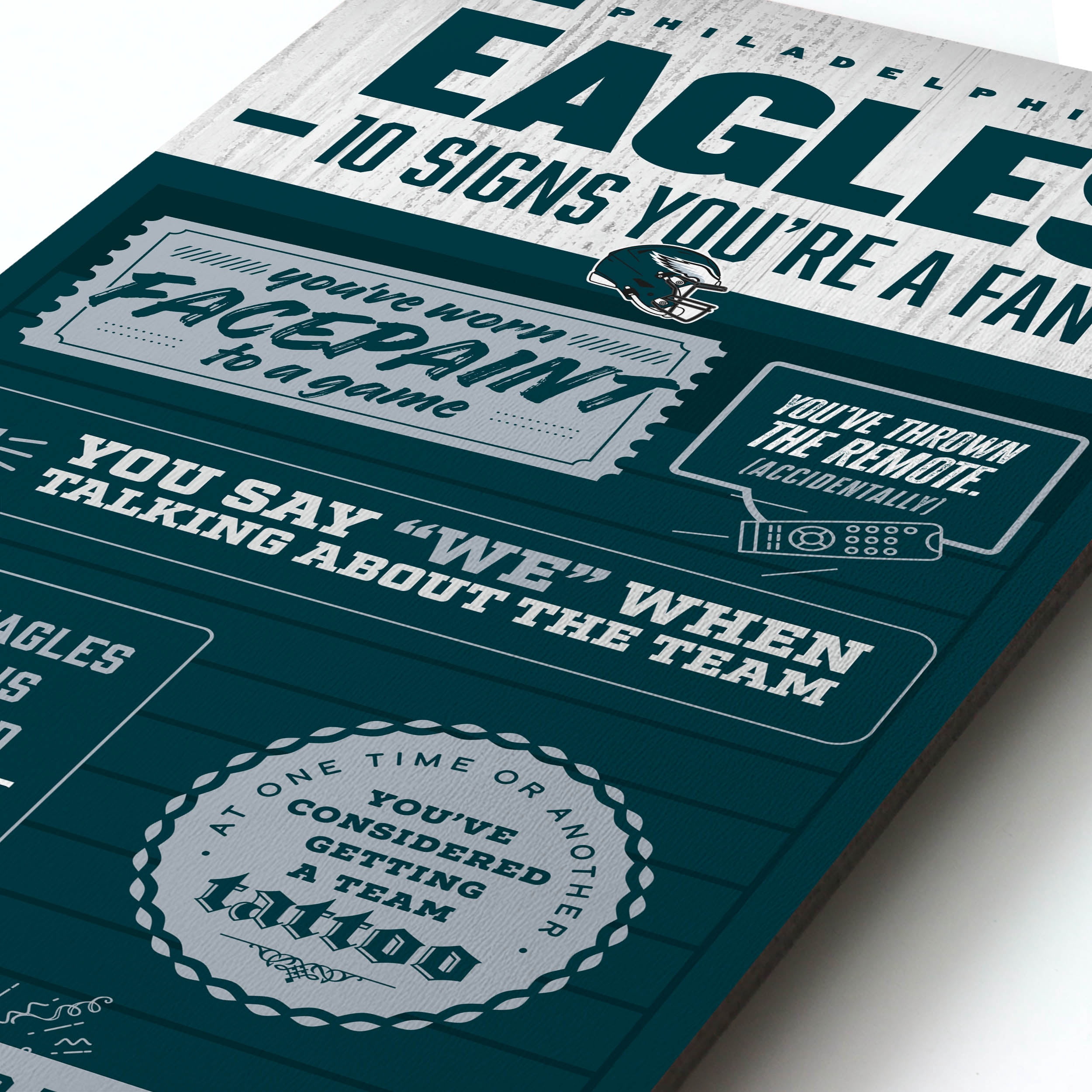 YouTheFan NFL Philadelphia Eagles 3D Top 10 Wall Art