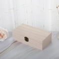 thumbnail image 4 of YLLSF Rectangular Wooden Storage Box Retro Buckle Wooden Box Clamshell Wooden Gift Box, 4 of 8