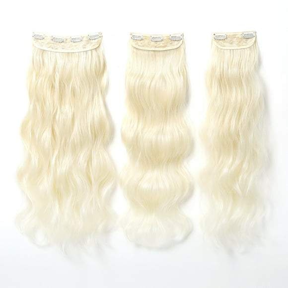 4PCS Long Curly Hair Extension Clips Set for Women Clip In Natural Looking Wig Pieces Easy to Wear 22in Length 190g Weight for Layered Hairstyle Daily Wear