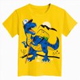 thumbnail image 5 of TOWED22 Boy's Graphic T Shirts Short Sleeve Crew Neck Summer Casual Tee Tops(Yellow,2-3 Y), 5 of 5