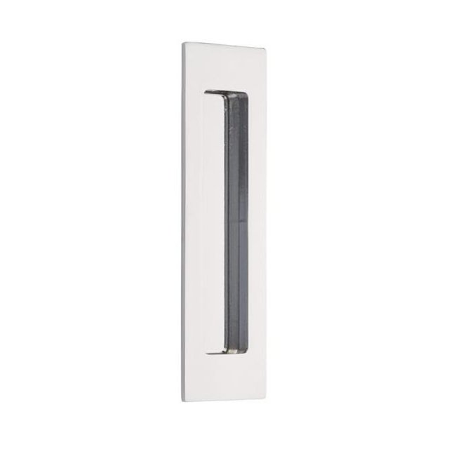 Emtek 220307US26 7 in. Modern Rectangular Flush Pull, Bright Chrome