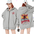 thumbnail image 5 of Eddie Munson The Demogorgon Zipper Hoodie  Drawstring Pocket Sweatshirt Men/women  Harajuku Streetwear, 5 of 6