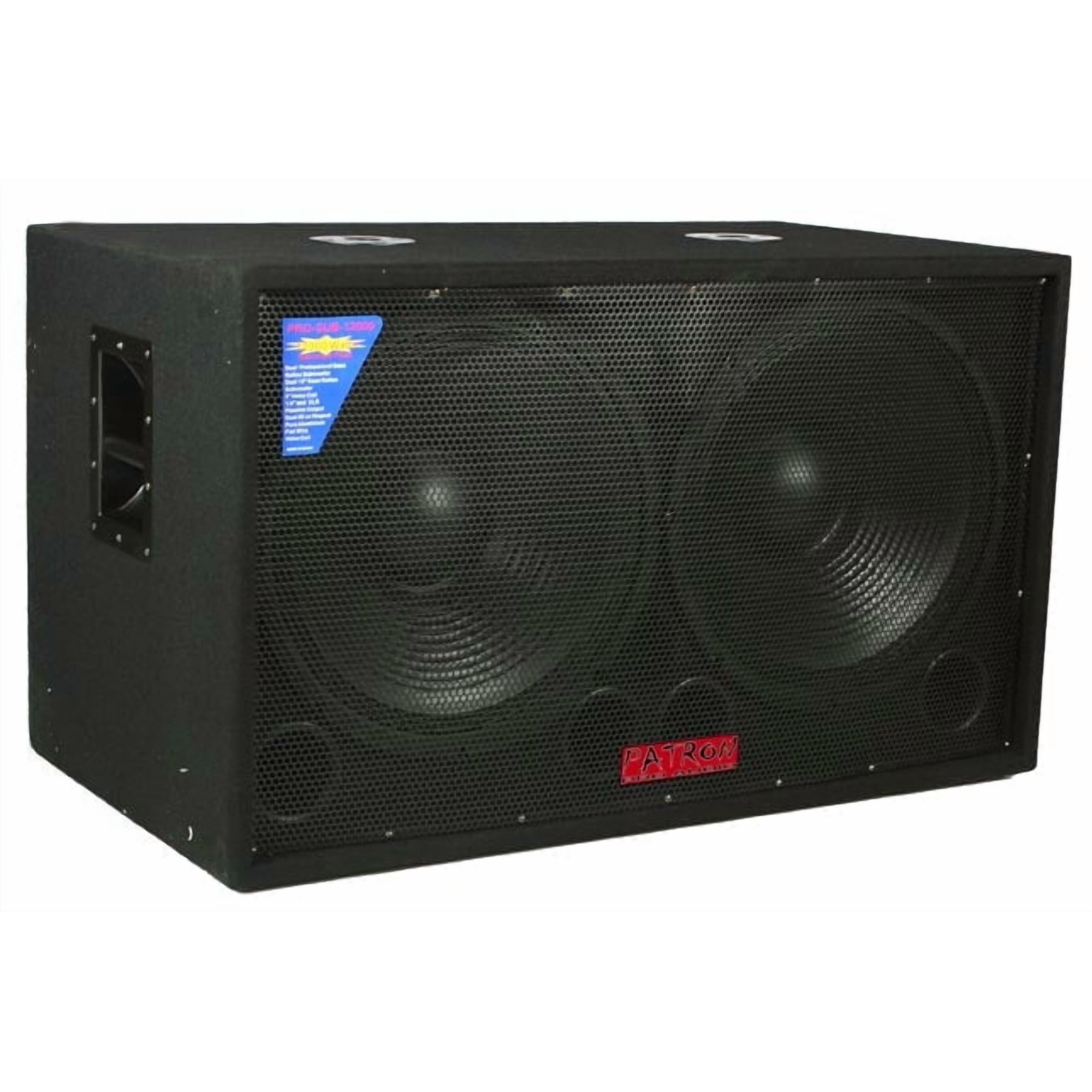 MR DJ Patron PROSUB12000 Dual 18" Passive PA Subwoofer, 12000W Max, 1200W RMS, 8 Ohm, 15mm Plywood